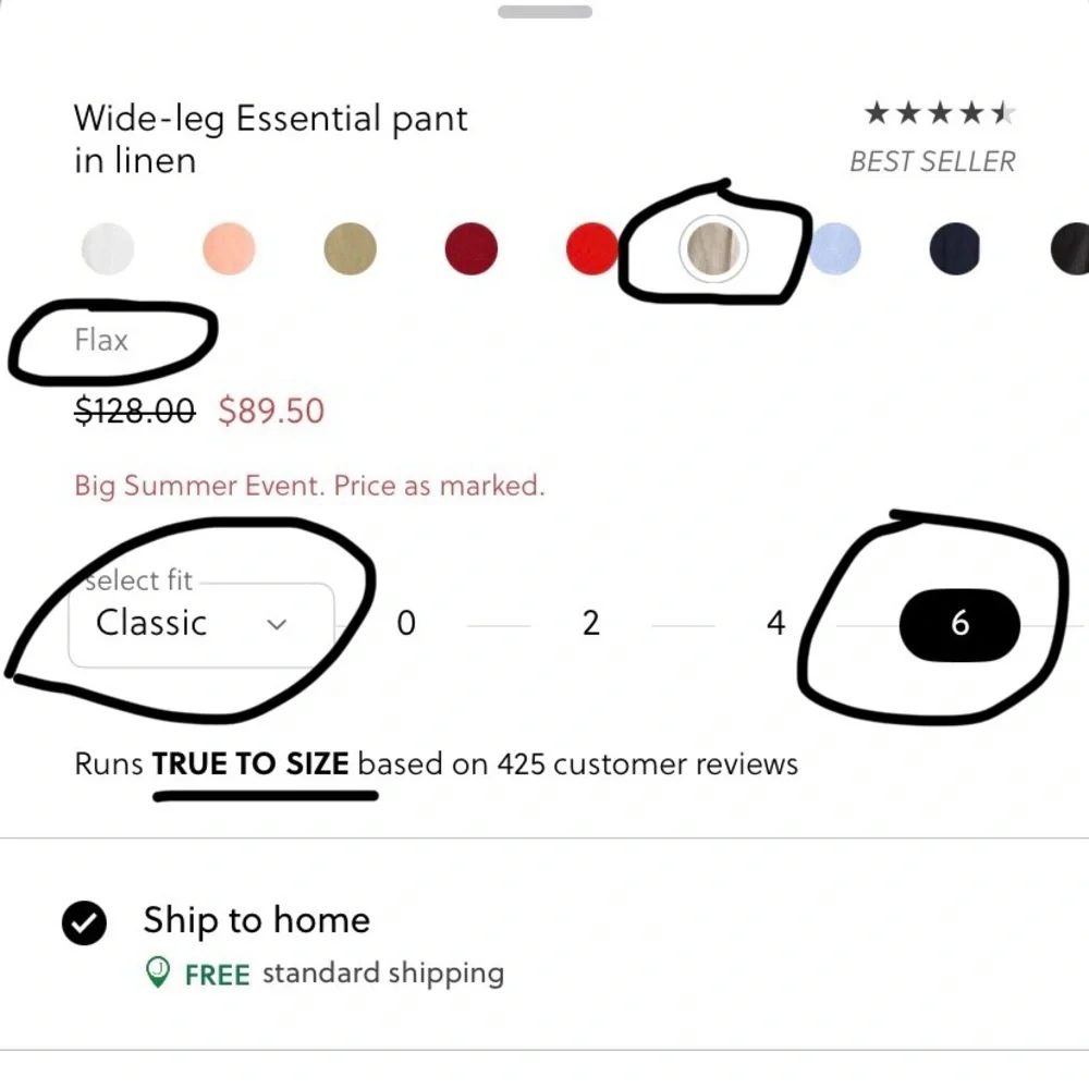 J. Crew - Wide-leg essential pant in linen - Flax Size 6 BW528 - NWT unopened - Picture 11 of 11